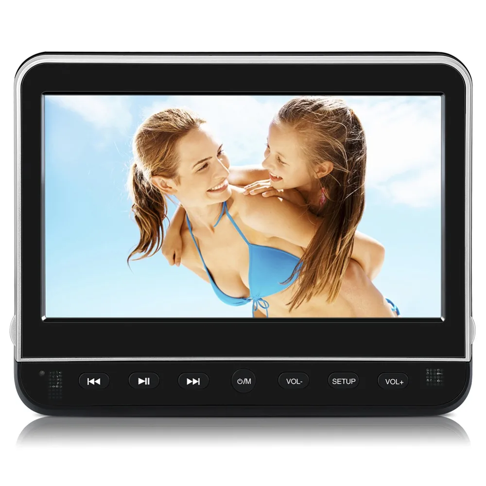 Тыква 10,1 дюймов 1024*600 Автомобильный подголовник монитор DVD видео плеер USB/SD/HDMI/FM TFT ЖК-экран сенсорная кнопка игра Дистанционное управление