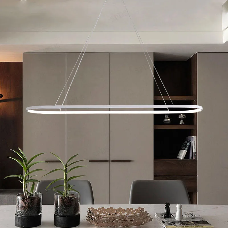 Modern Silicone Aluminum LED Simple Scandinavian Restaurant Chandelier Interior Lighting Home Decor Cord Pendant | Освещение
