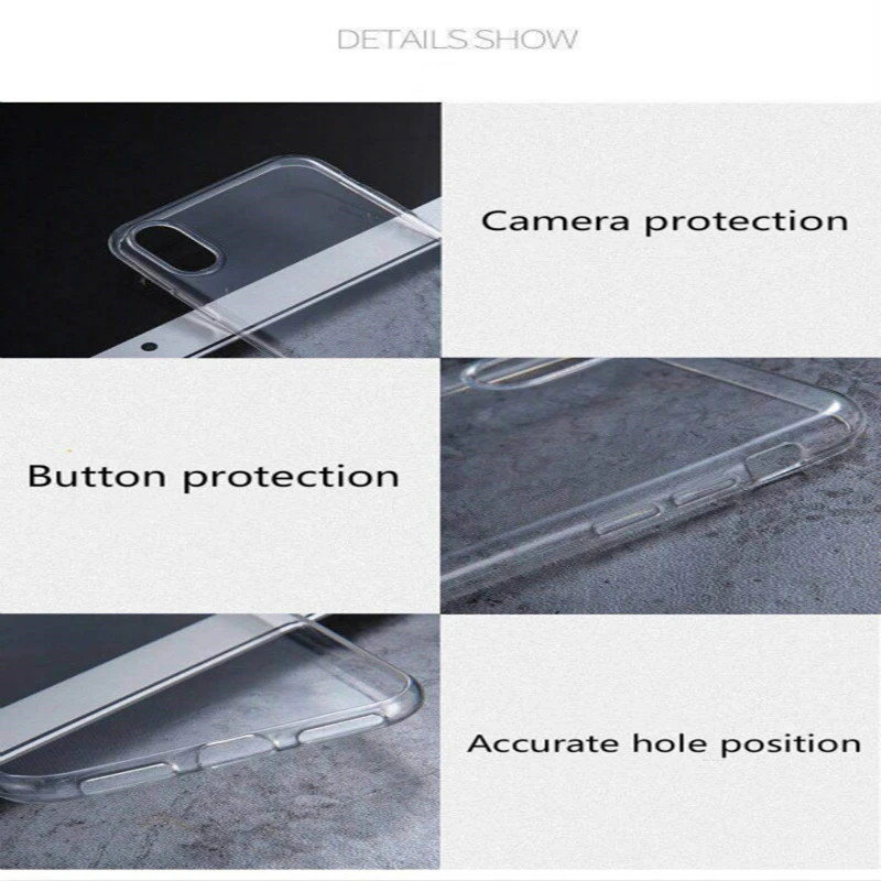 Подходит для iPhone 5 5S 6 6s 7 7s 8 8s SE Plus X XS MAX простой качественный прочный прозрачный