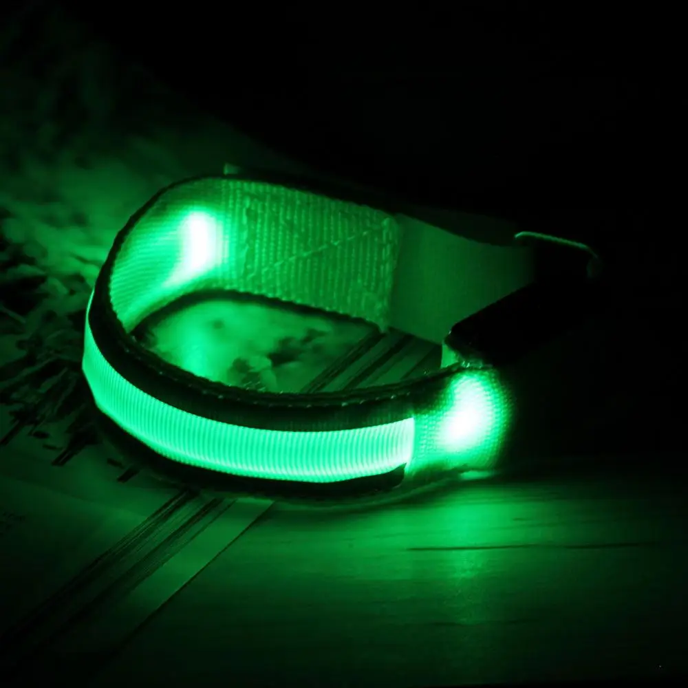 Green Теплый велосипедный Пояс Светодиодный нарукавник светодиодный безопасный спортивный светоотражающий ремень-строп защелкивающийся нарукавник - Цвет: Green