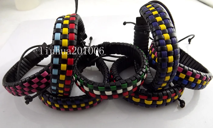 

Wholesale 42 pcs Hand-woven Fashion Jewelry Mix Color Soft LEATHER BRACELET
