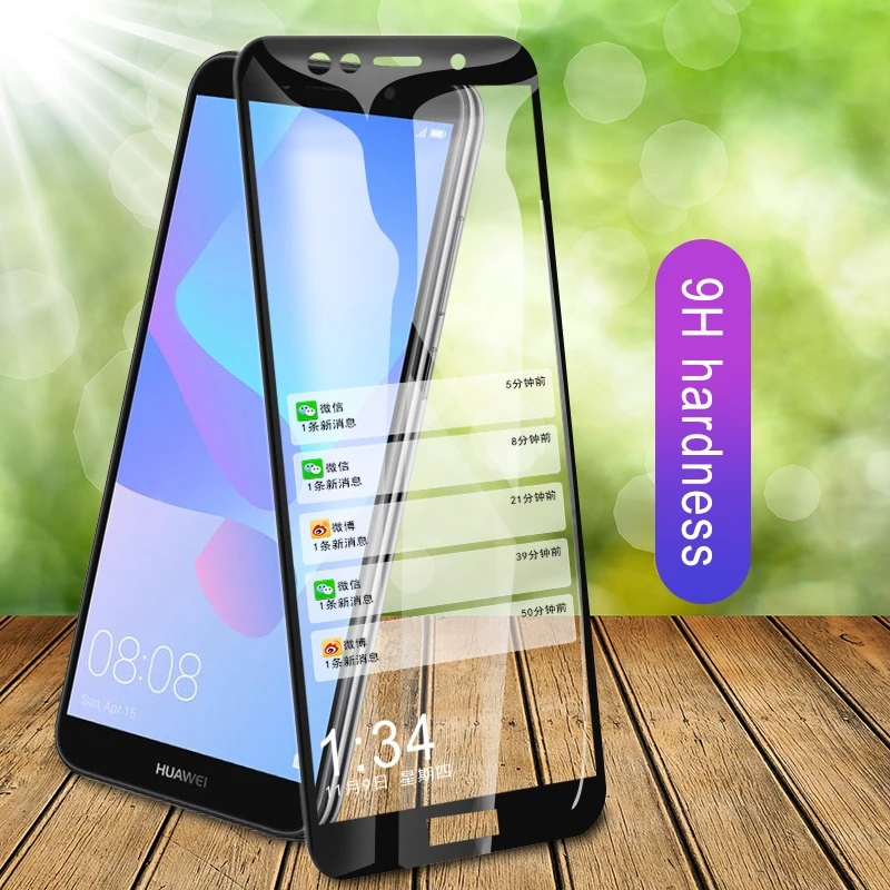 Закаленное стекло для Huawei Y9 Y7 Y6 Prime Y5 2018 2019 защитное покрытие экрана Pro Премиум