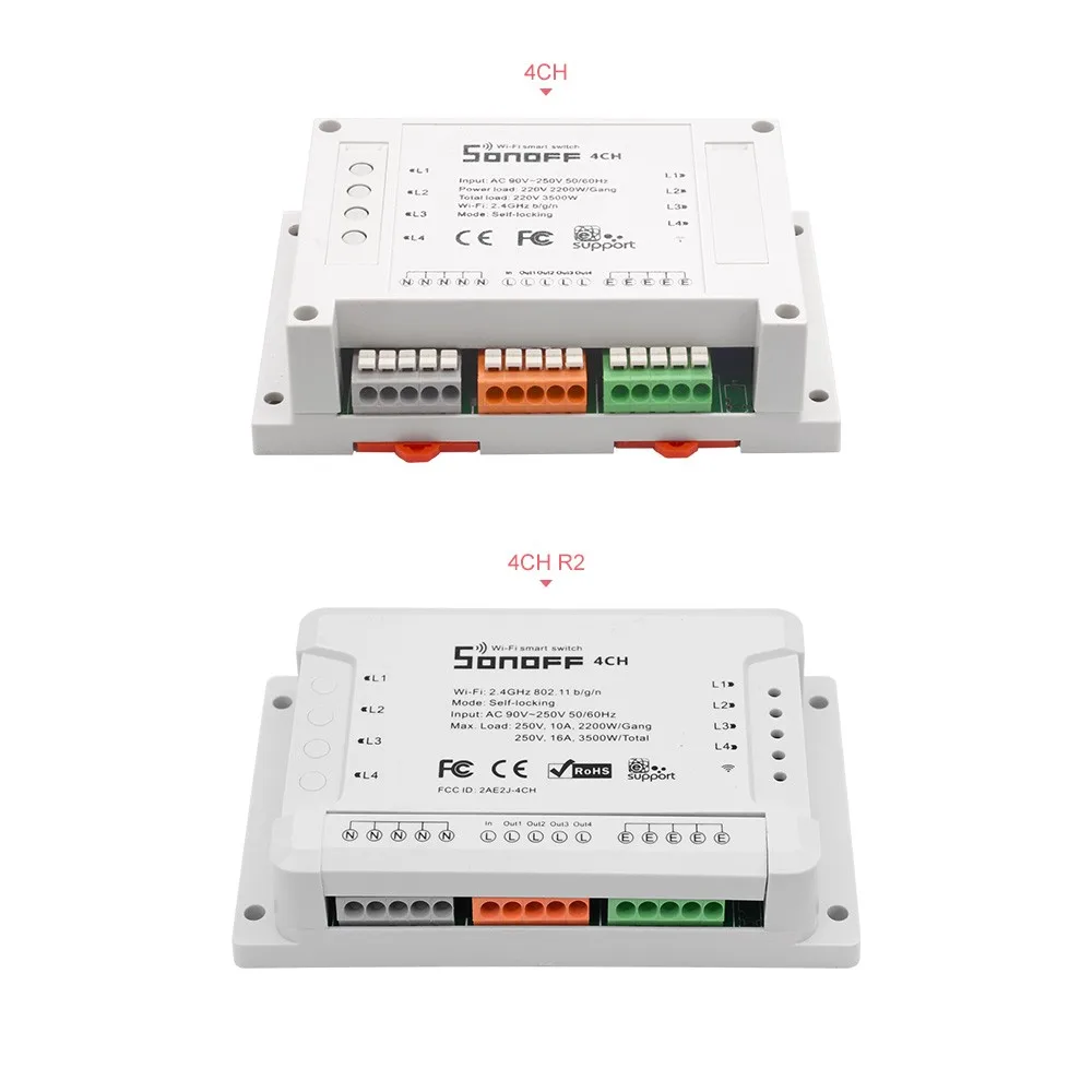 Sonoff Wifi умный переключатель 4CH/4CH R2 DIY Переключатель беспроводной домашний