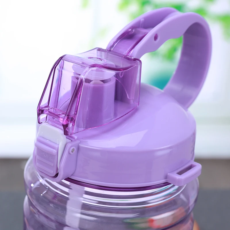 Бесплатная доставка Спортивная бутылка для воды 2л с соломинкой не содержит БФА