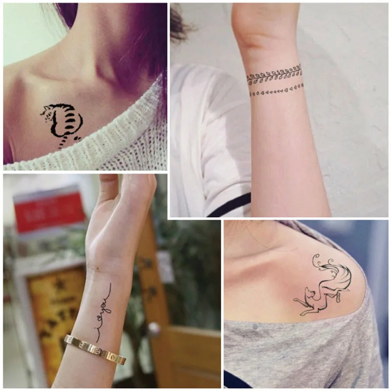 DE.SOUL New 2018 Original Fashion for body tattoo Small Fresh And Beautiful Personality Girls men Temporary Tattoo Stickers | Красота и