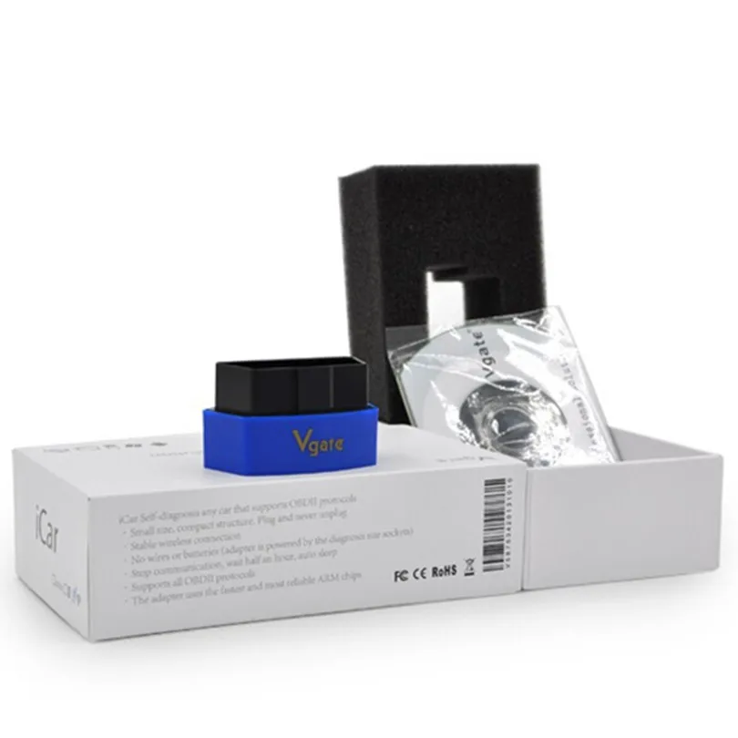 Vgate iCar3 OBD2 Bluetooth или WiFi диагностический сканер для Android/IOS/PC ELM327 Поддержка OBDII