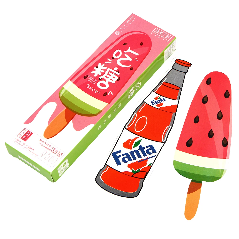 30 шт./лот милый Kawaii мороженое газированная Бумага Закладка Подарок