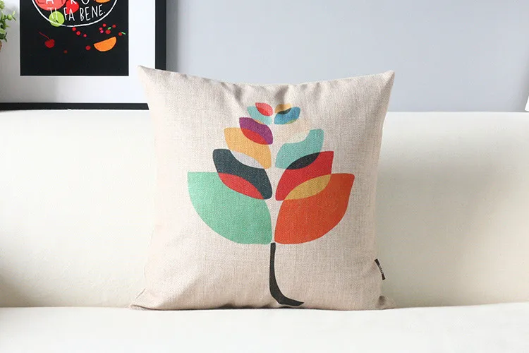 Домашняя Подушка геометрической формы подушка с абстрактными листьями