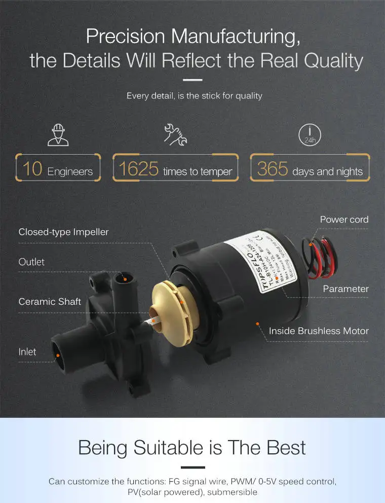 TOPSFLO 7-12L/мин TL-B10-A 24 V dc мини водяной насос для аквариума