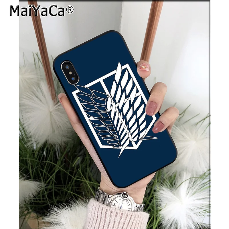 MaiYaCa Anime Attack On Titan Customer High Quality Phone Case for Apple iPhone 8 7 6 6S Plus X XS MAX 5 5S SE XR Cover | Мобильные