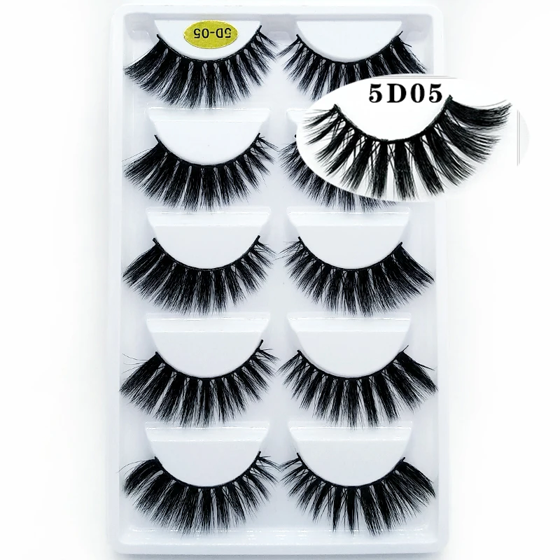 5 пар натуральные норковые накладные ресницы крест с крыльями ручной работы