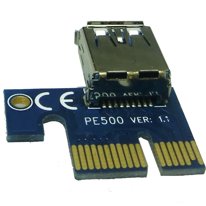 6 шт./лот 4Pin 6Pin PCIe PCI E Express Riser Card 1x к 16x USB 3 0 кабель для передачи данных BTC Miner Machine|pcie