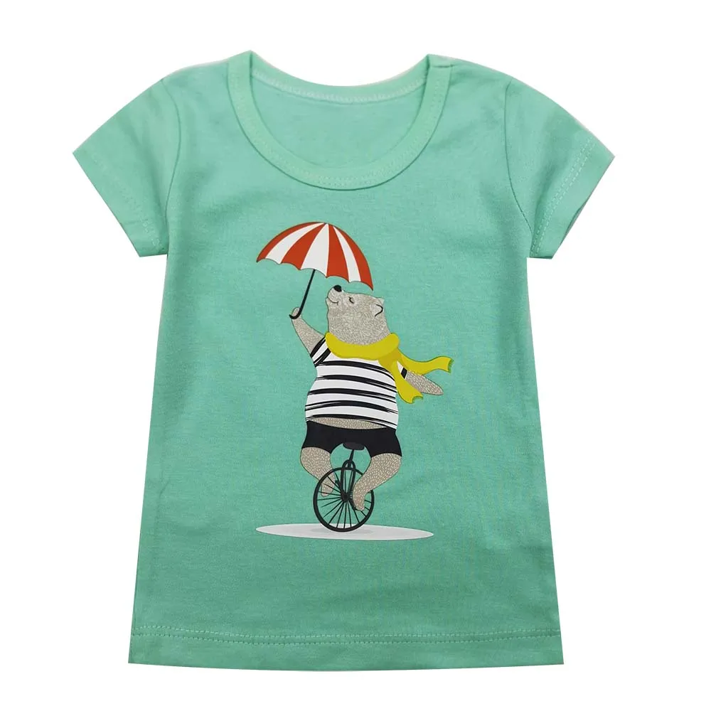 1 упаковка футболки для маленьких девочек летняя одежда малышей с коротким