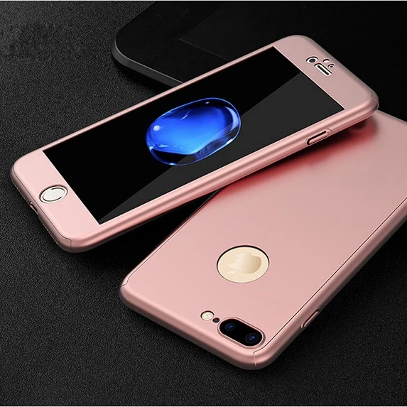 rose gold NCSW Роскошный 360 полный защитный чехол для телефона для iPhone 11 Pro XS MAX XR X Coque чехол для iPhone 6 6s 7 8 Plus чехол 5S крышка стекло - Цвет: rose gold