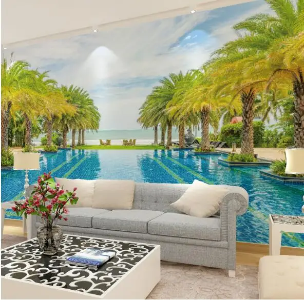 

wall paper 3d wall decor large photo mural landscape for TV Backside Living Room custom any size waterproof