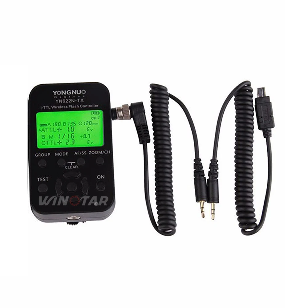 

YONGNUO YN622N-TX E-TTL wireless flash controller is a YN622N i-TTL radio flash transceiver support For All NIKON DSLR Cameras