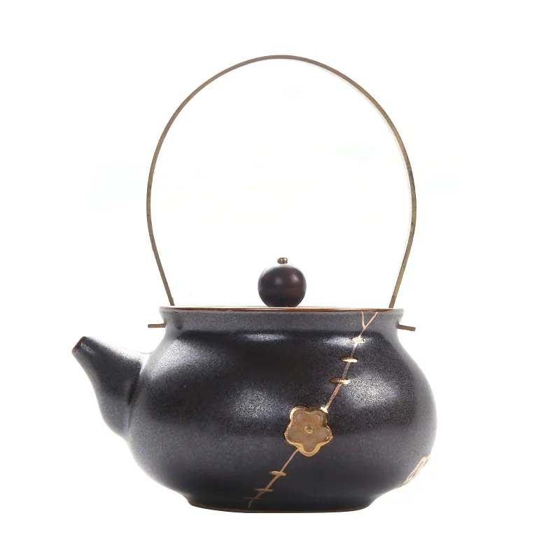 

230 ml Japanese Style Ceramic Teapot Vintage Coarse Pottery Kung Fu Teapots Small Kettle Heat Resistant Teaware Home Decoration