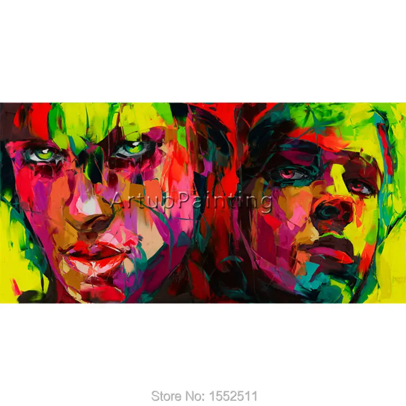 Картина маслом на холсте Нож 5 дюймов|painting impasto|francoise niellyhand painted |