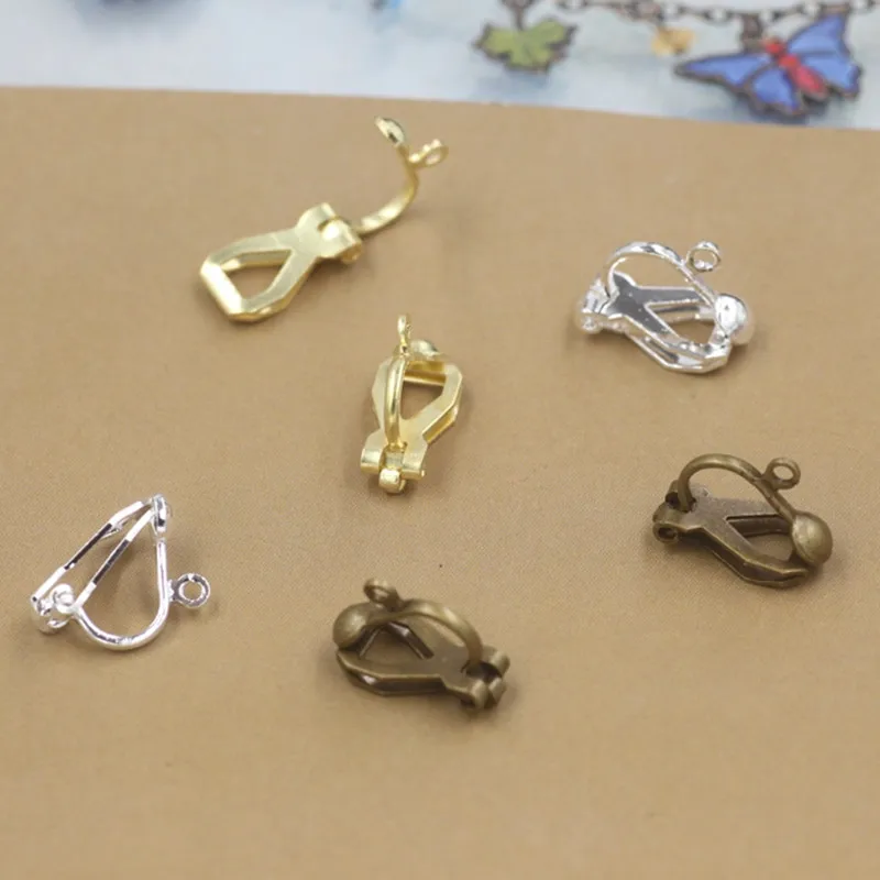 Оправа для ушей из медной 7 видов цветов 100 шт. 14*8 мм|for jewelry making|for jewelryclips for earrings |