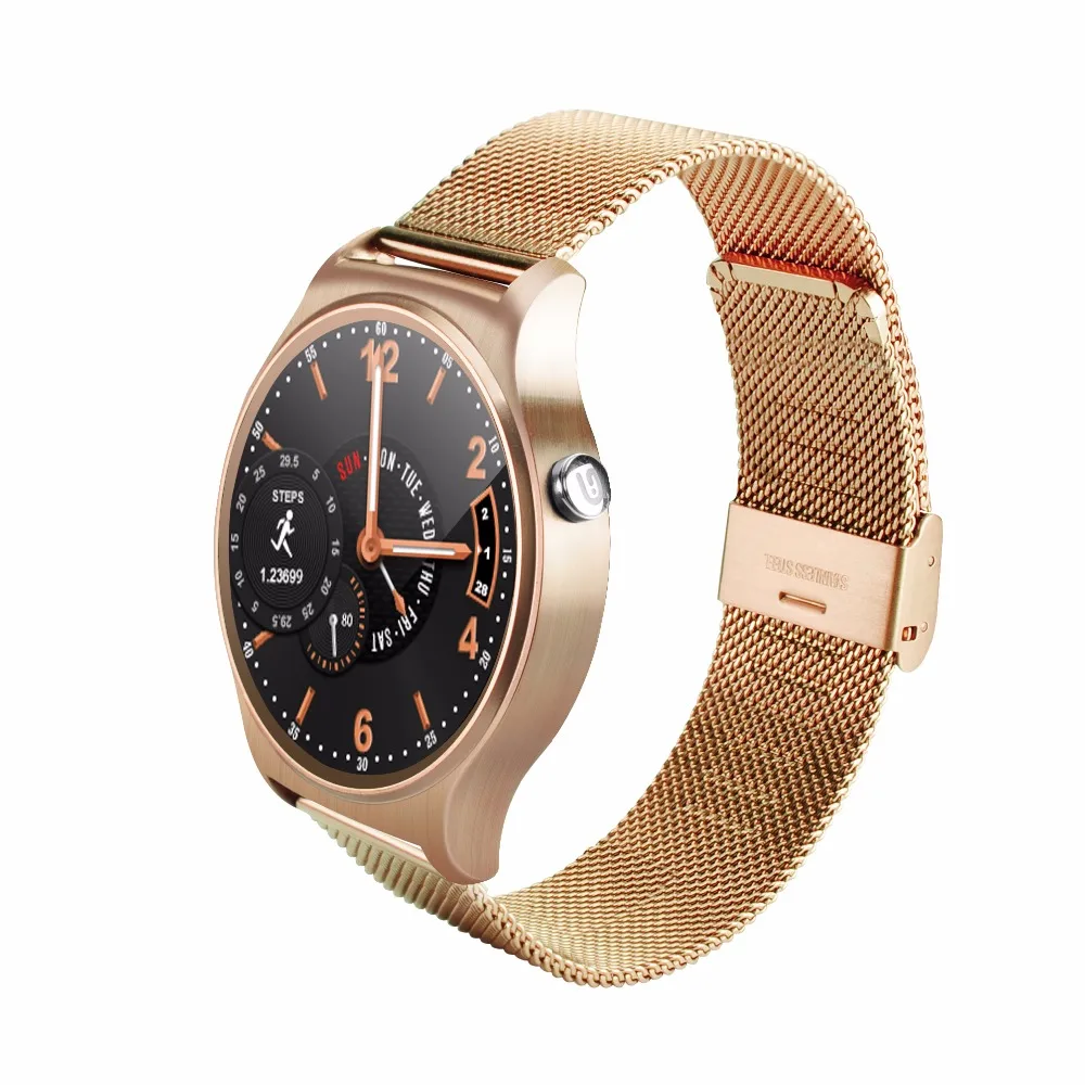 Новые GW01 Bluetooth Smart часы ips круглый Экран жизни Водонепроницаемый спортивные smartWatch