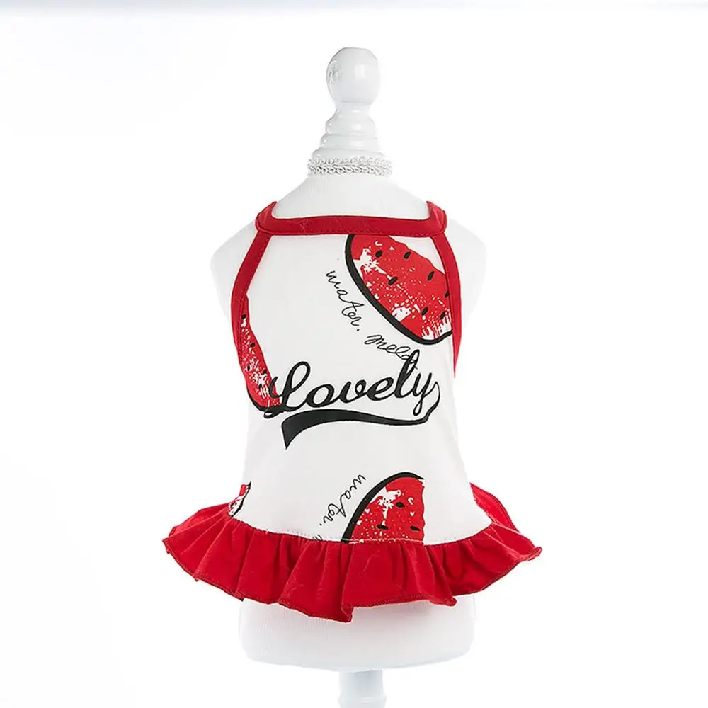 Летняя майка для маленьких собак рубашка одежда с принтом арбуза футболка щенков