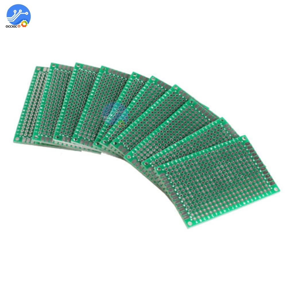 

10PCS 4x6 cm 40x60mm Universal Printed Circuit PCB Board Protoboard For Arduino FR4 Experimental Development Plate