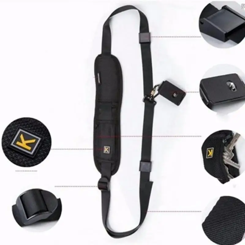 Регулируемый черный ремень на одно плечо для камеры Canon Nikon Sony|strap for canon|quick rapid