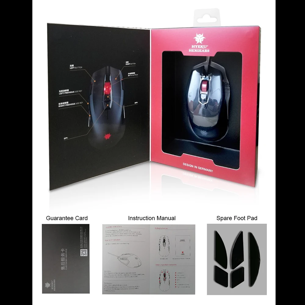 HEXGEARS игровая мышь Проводная 6000 dpi металлическое колесо 7 кнопок usb мыши RGB