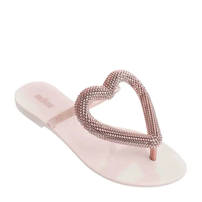 Melissa/обувь в Корейском стиле Модные женские прозрачные пляжные сандалии Женские