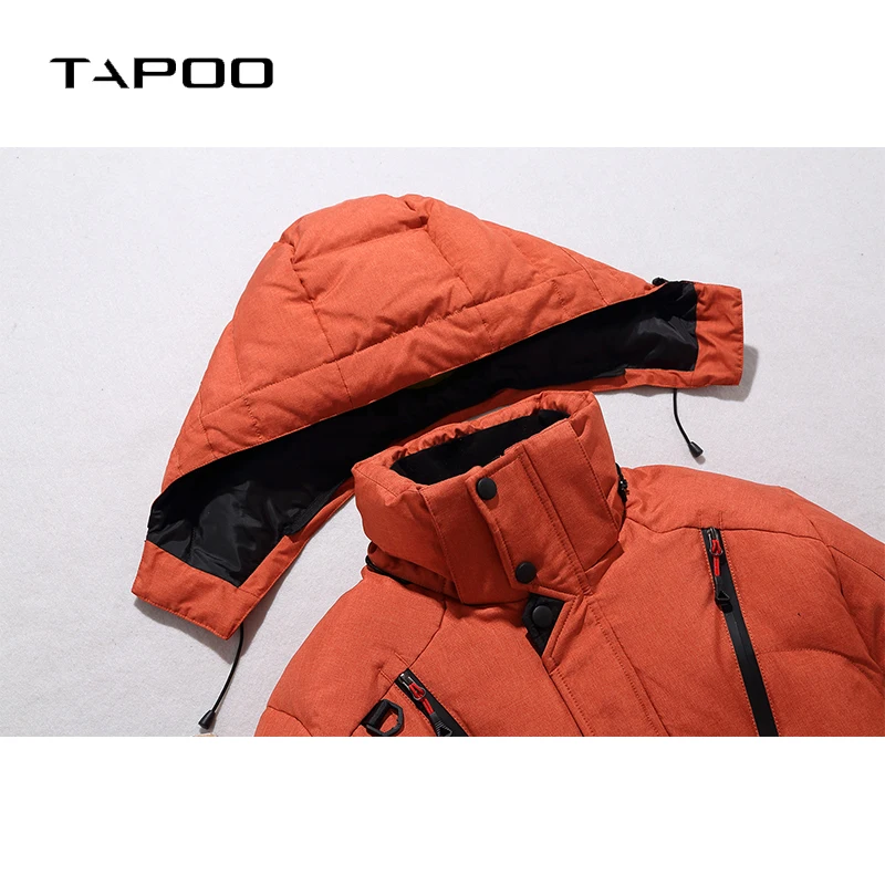 Новые зимние куртки на 90% белом утином пуху мужские толстые утепленные со съемным