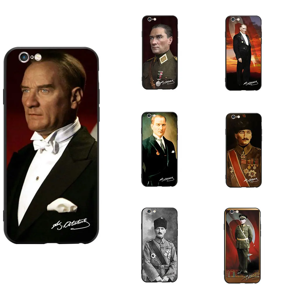 Mustafa Kemal Ataturk турецкий тематический Национальный флаг Мягкий ТПУ телефонный чехол