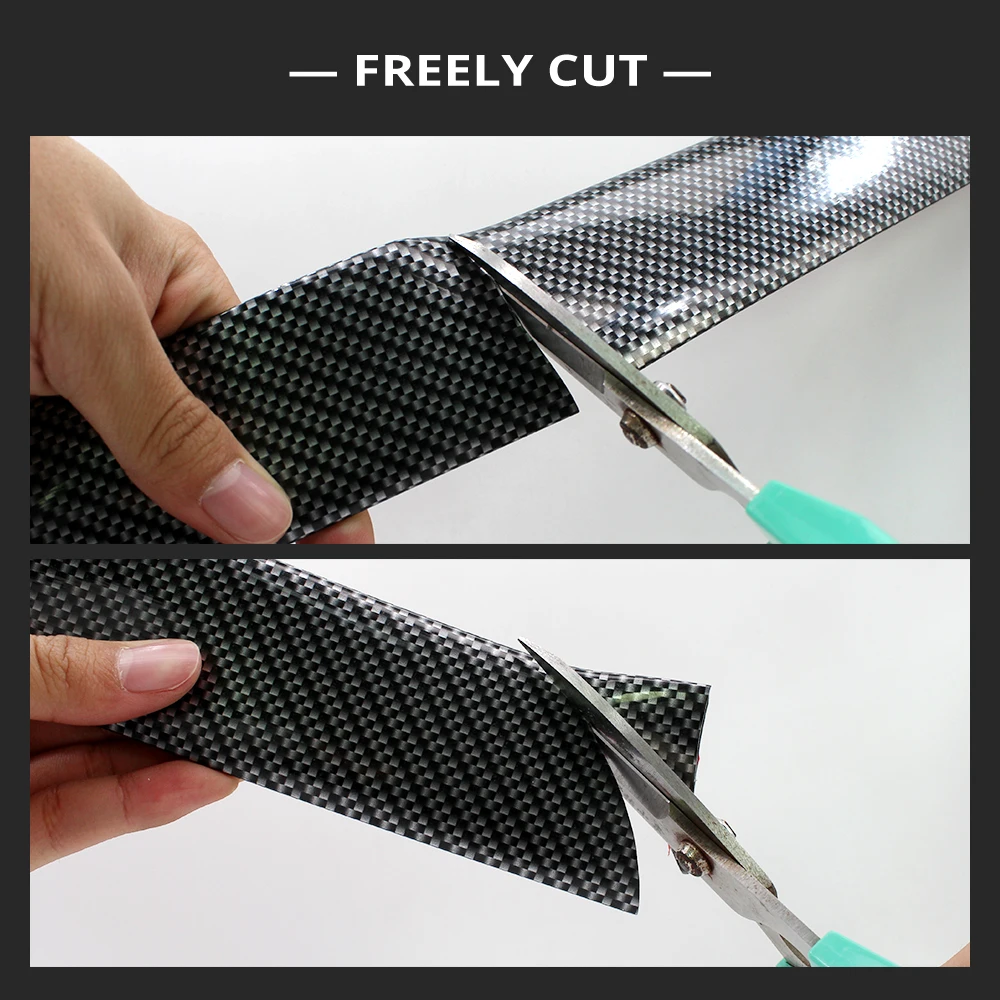 Автомобильные наклейки 2 м Защитная пленка для края двери из углеродного волокна