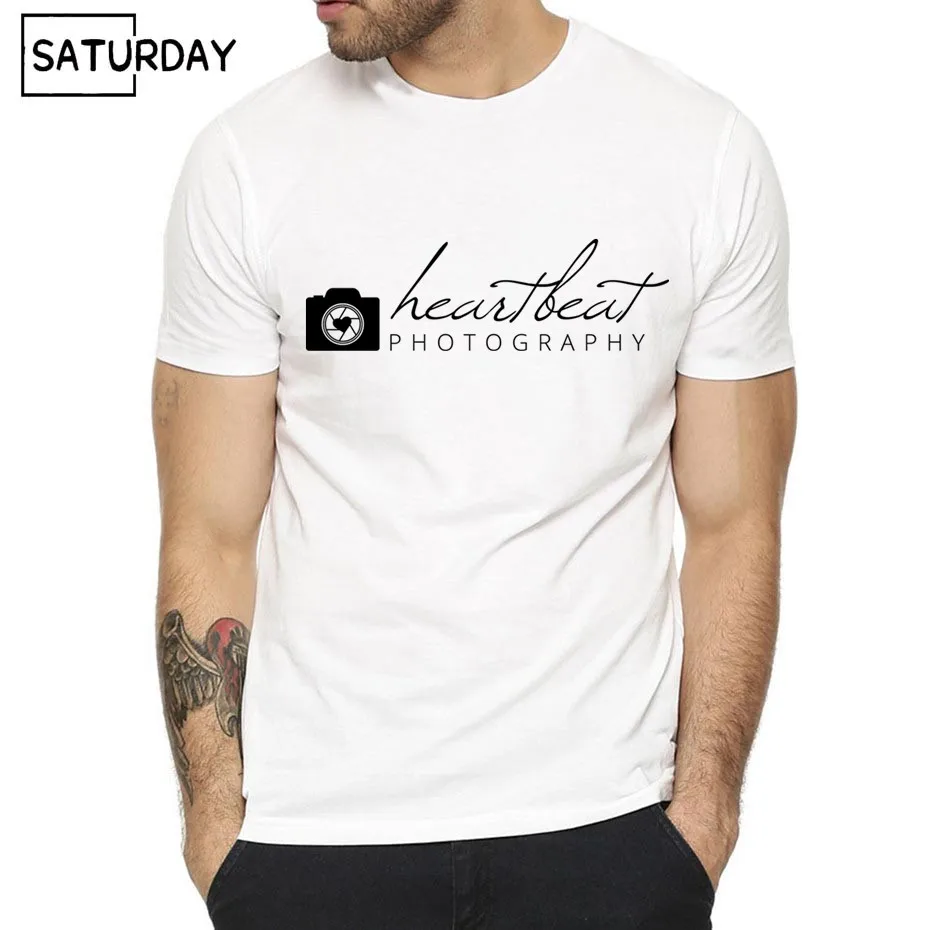 Для мужчин фотограф сердцебиение фото забавный футболка женская летняя унисекс
