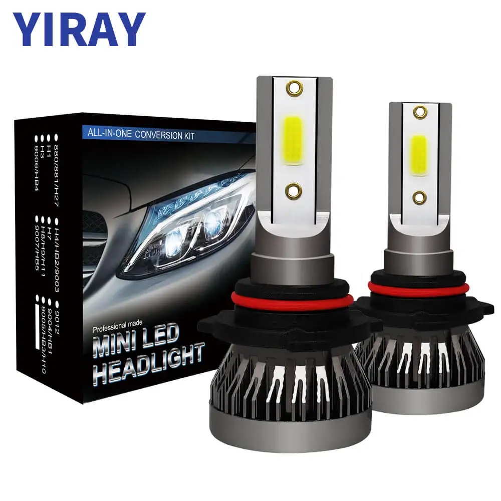 YIRAY Автомобильные фары лампы H7 H11 светодиодные H4 H1 HB2 9005 HB3 9006 HB4 9012 6000k
