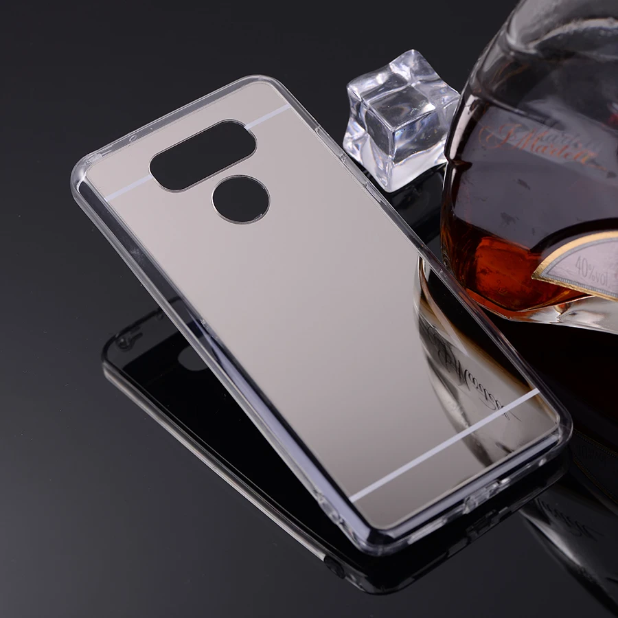 Silver Роскошное зеркало ТПУ Капа Мягкий силиконовый чехол для LG G5 G6 V30S ThinQ V20 V30 Plus Защитная крышка для LG G 6 G 5 V 20 V 30 чехол s - Цвет: Silver