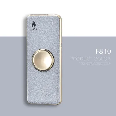 Silver Frosted Гироскоп Игрушка Fingertip зажигалка с гироскопом usb зарядка Ветрозащитный турбо зажигалки ручной Спиннер Зажигалка перезаряжаемая электронная плазменная - Цвет: Silver Frosted