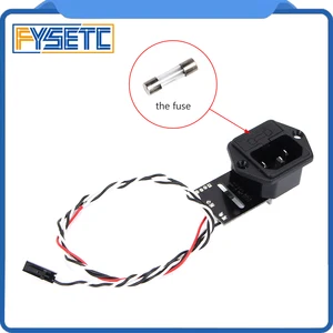 Prusa i3 MK3 панический силовой предохранитель V 0,4 высокого напряжения с предохранителем 10 А 250 В и подключенным кабелем для Prusa i3 Mk3