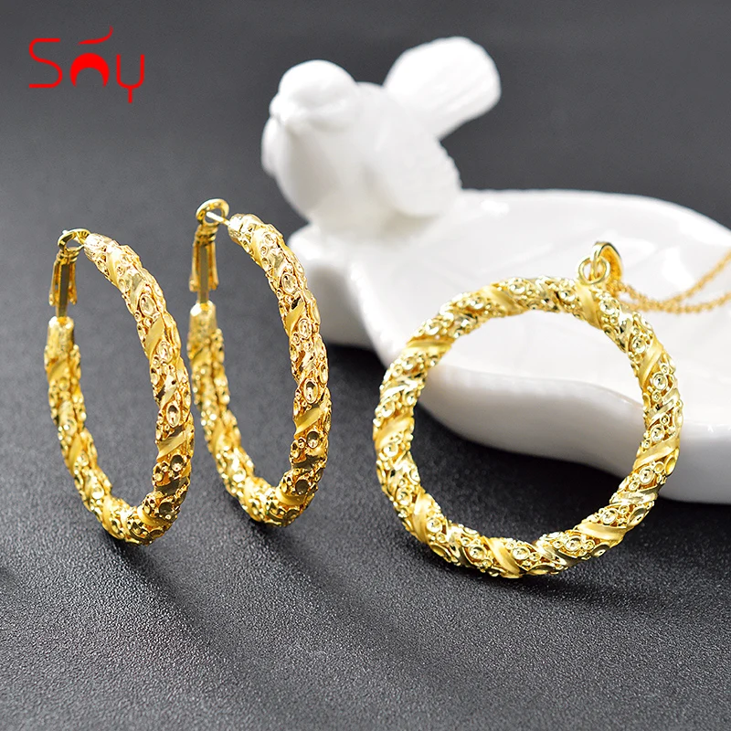 Солнечные ювелирные изделия классические большие наборы для женщин ожерелье