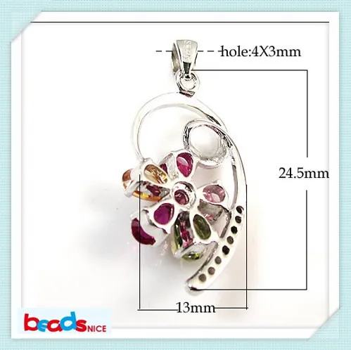 

Beadsnice 925 Sterling Silver Flower Pendant Personalized Gifts Charm for Necklace Diy Jewelry Making 26268
