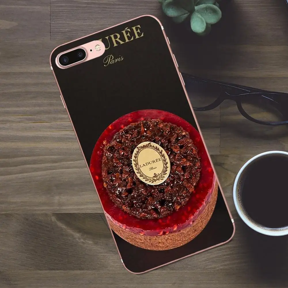 Париж Laduree Macaron для Apple iPhone X 4 4S 5 5C SE 6 6S 7 8 Plus Galaxy A3 A5 J1 J2 J3 J5 J7 2017 мягкий модный