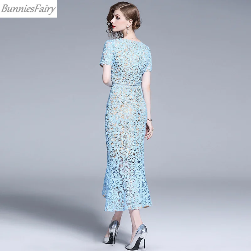 BunniesFairy 2019 осеннее женское сексуальное элегантное светильник голубое