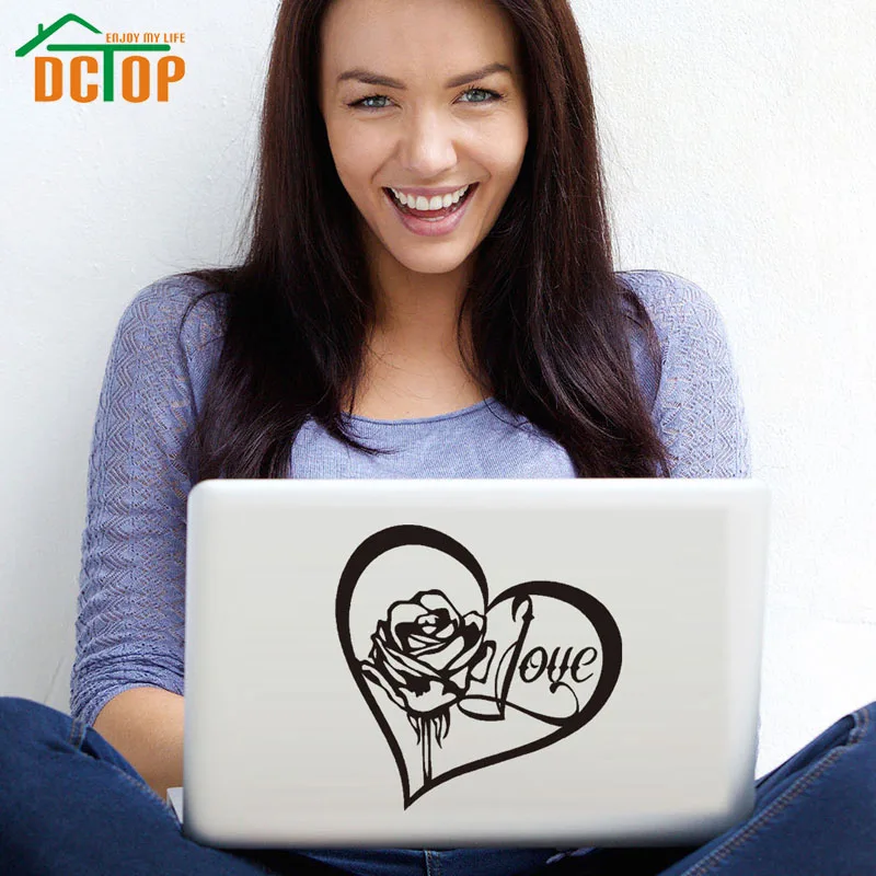 DCTOP Любовь Сердце Роза наклейки виниловые художественные настенные