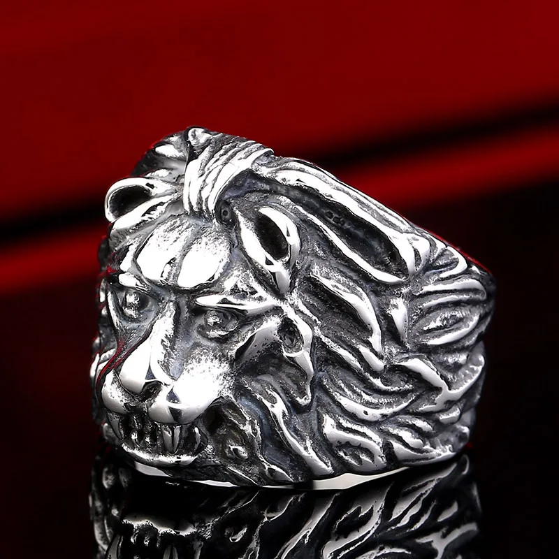 Модное кольцо SKA кольца для мужчин Anelli Lion Carve 316L из нержавеющей стали подарок