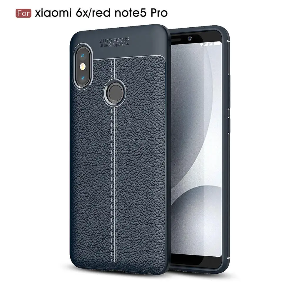 100 шт./лот для Xiaomi Mi 6X винтажный противоскользящий чехол из тпу гибкий с зернистой