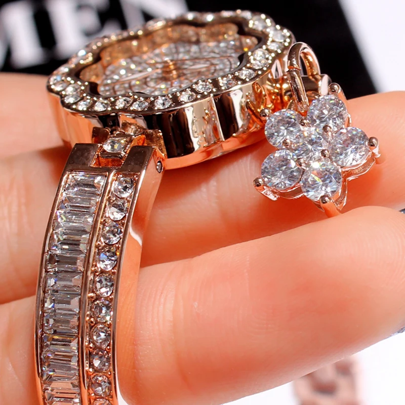 Брендовые женские часы Mashali блестящие с австрийскими кристаллами бриллиантами