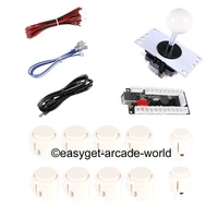 new arcade games diy accessory 5v usb pc enocder board 10 x arade buttons cable arcade stick for coin operated games white