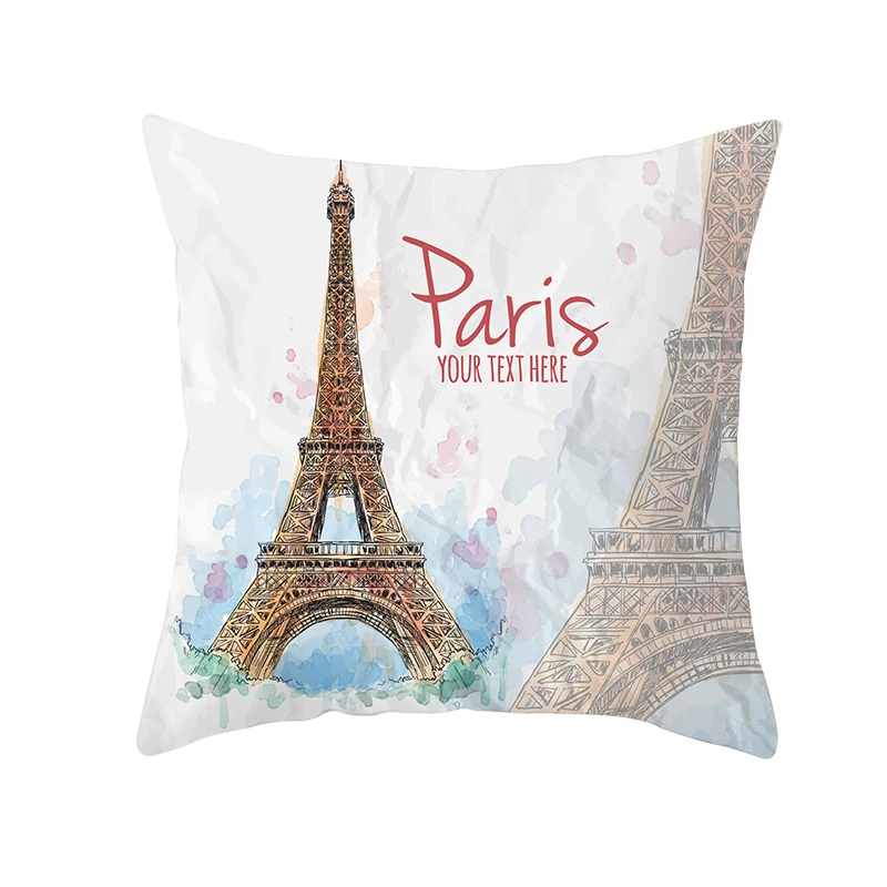 mling 1PC Notre Dame De Paris Art Printed Church Gothic Building Polyester Decorative Pillowcases Pillow Cover Pillow Case