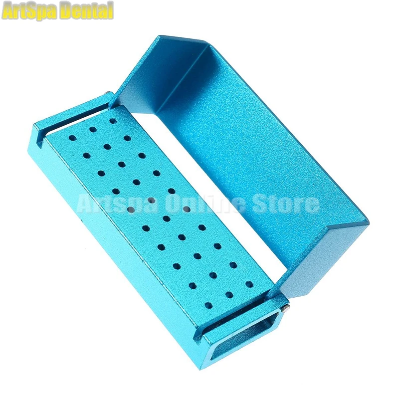 30 Holes Aluminium Disinfection Box Case Dental Burs Block Holder Lab Equipment | Drills&ampBrushes