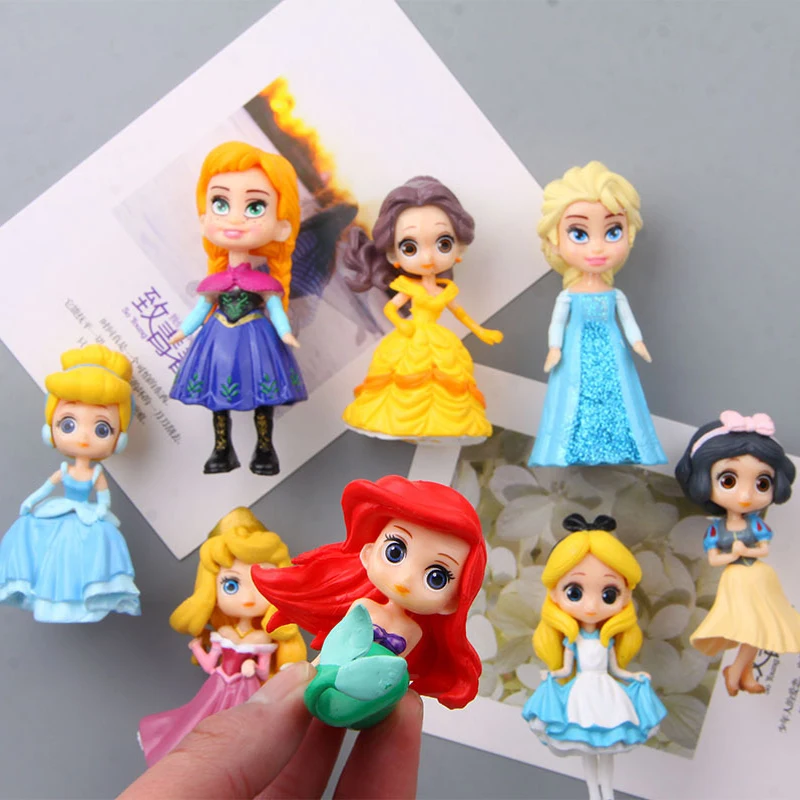 Frozen Fridge Magnets 3d People Souvenir Mermaid Snow White Princess Aisha PVC Magnetic Sticker Kids Fridge sticker Decora