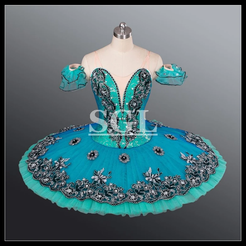 Бесплатная доставка балетная пачка синего и зеленого цвета для девочек костюмы